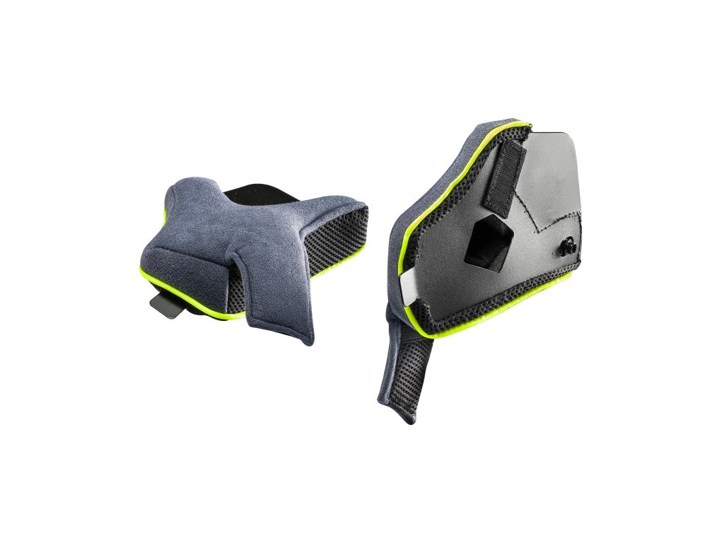 SP.CHEEK PADS.CLIMA COMFORT.M.BLACK-FLUO YELL.N53 - NOLAN