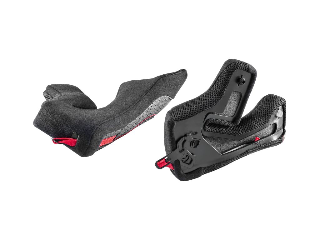 SP.CHEEK PADS.CLIMA COMFORT.XL.BLACK-RED.NCOM.N87PLUS - NOLAN