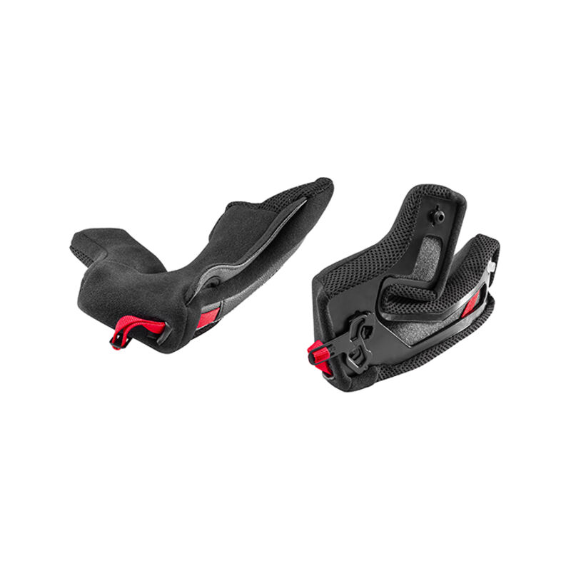 SP.CHEEK PADS.CLIMA COMFORT.XL.BLACK-RED.NCOM.N80-8 - NOLAN