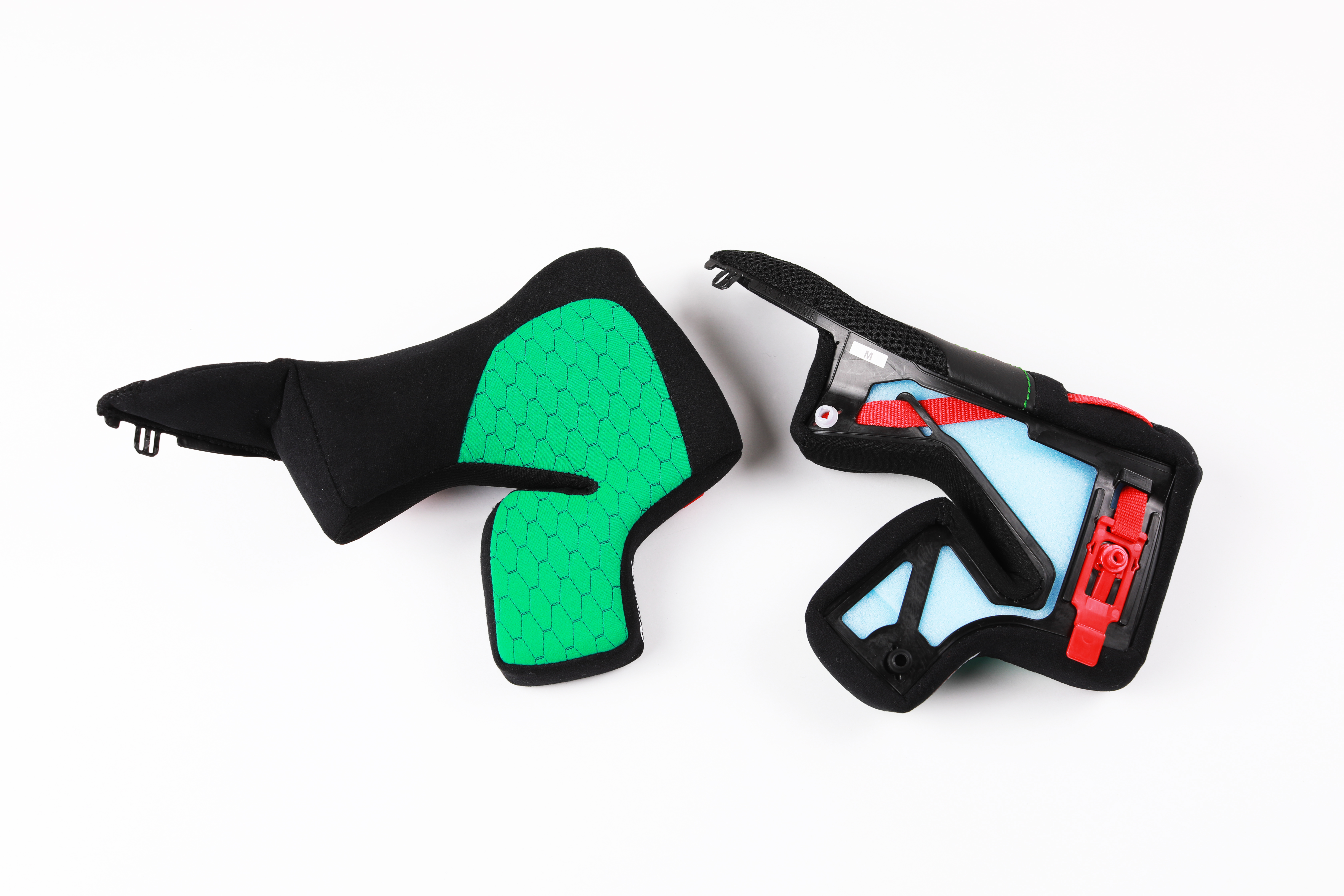 SP.CHEEK PADS.RACING.L.30MM.GREEN.X804RSULTRA - NOLAN