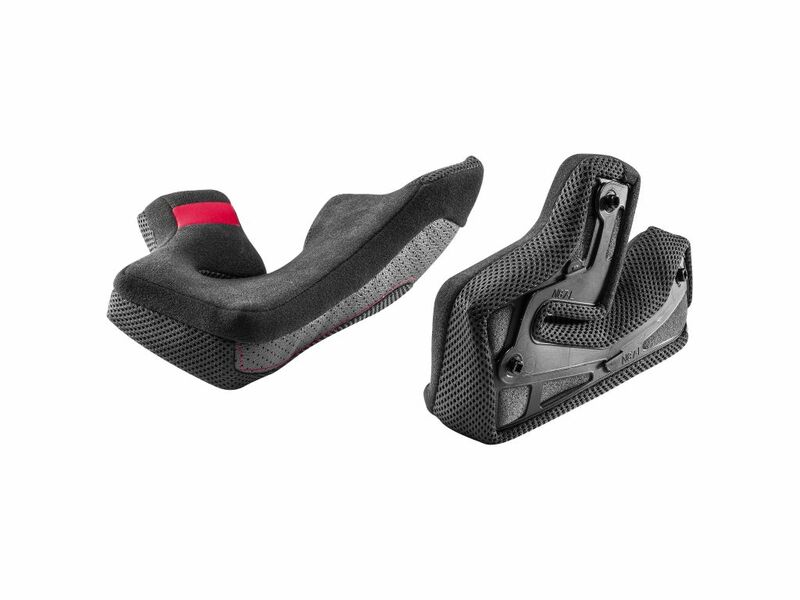 SP.CHEEK PADS.CLIMA COMFORT.XXL.BLACK-RED.NCOM.N87 - NOLAN